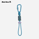 水瓶掛扣登山扣礦泉水掛繩背包水杯戶(hù)外掛鉤傘繩手工編織徒步配件 海洋之心 水瓶扣