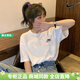 耐克（NIKE）官方女裝男裝短袖 25夏季新款半袖上衣中考高考寬松大碼圓領(lǐng)T恤 0-100/男女同款/棉質(zhì) M 男女同款/推薦體重110斤左右