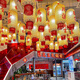 竹編油紙燈籠吊燈火鍋店餐廳大排檔仿古中式潮汕手工燈籠定制文字 【帶吉祥語】高35直徑25cm