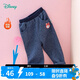 迪士尼寶寶（Disney Baby）迪士尼童裝兒童褲子仿牛仔休閑長褲加絨 深藍(lán) 7歲/身高140cm