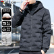 啄木鳥(niǎo)（TUCANO）棉服男士秋冬季連帽純色通勤外套防風(fēng)保暖棉衣棉襖男裝 黑色 3XL 