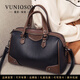 曼尼瓊詩（VUNIQSON）品牌高檔女士包包新款時(shí)尚大容量真皮手提包女單肩斜挎枕頭包 黑色