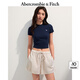 ABERCROMBIE & FITCH【多色圓領T】女裝25夏新款經典小麋鹿圓領短袖T恤KI139-5272 海軍藍 S (165/92A)