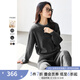 梵希蔓高級(jí)肌理感套裝女2025年春秋新款羊毛混紡上衣闊腿褲兩件套 73536 深灰色 L