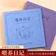 佳茉 喂養(yǎng)日記本方形軟皮筆記本寶寶成長(zhǎng)記錄本兒童記錄冊(cè)新生嬰兒生活作息輔食母乳喂奶 藍(lán)色單本裝