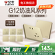 公牛G12香檳金開關(guān)插座全屋套裝暗裝面板86型墻面帶5孔空調(diào)墻壁五孔 斜五孔10只（優(yōu)先發(fā)貨