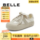 百麗（Belle）行云新中式芭蕾德訓(xùn)鞋女休閑板鞋B1873BM4 米白-簡(jiǎn)約 37 (235mm)