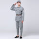 梓嘉福成人紅軍演出服男女八路軍衣服舞臺裝新四軍迷合唱服表演服 棉麻八路軍【灰色】 180 【身高】