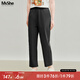 MsShe【速干錦綸顯瘦錐形九分褲】大碼女裝2025款夏裝胖mm 黑色現(xiàn)貨 3XL