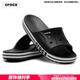 卡駱馳（crocs）男鞋女鞋拖鞋 25夏季新款人字拖平底沙灘鞋拖鞋休閑透氣輕便涼鞋 黑色-可涉水-貝雅卡駱班-曬圖返5 41-42 (250mm) /M8W10