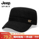 吉普（JEEP）帽子男士秋冬季鴨舌帽加絨加厚防風(fēng)護耳保暖冬帽時尚棒球帽A0144