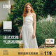 森馬（Semir）連衣裙女簡(jiǎn)約度假風(fēng)吊帶裙2025夏法式收腰高級(jí)感長(zhǎng)裙107425114040