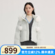 艾萊依短款羽絨服溫柔保暖可拆卸毛領(lǐng)鴨絨羽絨服女士甜美風(fēng)小個(gè)子可愛(ài) 冰清藍(lán) M 160【建議110-130斤】