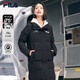 斐樂(lè )（FILA）斐樂(lè )官方女士長(cháng)款羽絨服冬季休閑簡(jiǎn)約連帽加厚大衣女裝外套 正黑色-BK 2XL 180/96A