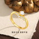 曼卡龍黃金戒指女琪夢(mèng)公主足金戒指金戒指首飾珠寶送女友送老婆精品禮物 活口-可調節 2.36g