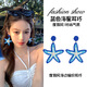 妙奕嘉海邊度假風(fēng)耳環(huán)女2025年新款耳墜夸張耳飾小眾設(shè)計耳釘生日禮物女 藍色海星耳環(huán) 一對