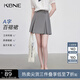 KBNE半身裙女短裙百褶裙2025夏季新款學院風a字裙超好看半裙傘裙 灰色 M