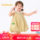 巴拉巴拉【商場同款】嬰兒連衣裙女童裙子蓬蓬裙2025新款夏裝甜美 黃咖色調00435 100