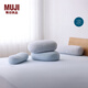 無印良品（MUJI）【涼柔系列】 柔軟靠墊 腰墊 腰靠 辦公室 靠枕 床上抱枕  涼感 藍色 55*40*20cm