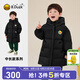 B.Duck小黃鴨童裝男童羽絨服加厚中長款冬季過年兒童上衣紅色新年衣服 黑色 110 cm