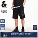 杰克·瓊斯（JACK&JONES）男裝25年涼感衛(wèi)短褲男夏季外穿潮流寬松沙灘五分褲大褲衩BSQ聯(lián)名 E40黑色-五分 M (175)