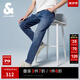 杰克·瓊斯（JACK&JONES）25年男裝901修身牛仔褲男春夏季高彈力小腳褲休閑褲子品牌男褲 中藍牛仔E39 30 170 W30/L30