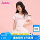 笛莎童裝女童2025夏季中大童圓領(lǐng)多色短袖T恤 桃粉色 140