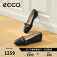 愛步（ECCO）夏季優(yōu)雅芭蕾舞鞋方頭羊皮淺口單鞋 舞悅234303 黑色38