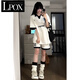 LPOX套裝女2025夏季新款學(xué)院風(fēng)休閑運動(dòng)套裝女夏季polo衫短袖短褲套裝 翻領(lǐng)短袖【單件】 M 【建議96斤-115斤】