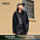 AIGLE艾高經(jīng)典款C300戶外休閑保暖上衣厚款全拉鏈抓絨衣女士外套 黑色 AR412 36