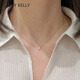 Cindy Kelly高級(jí)感精致項(xiàng)鏈女實(shí)用輕奢走心鎖骨鏈送老婆結(jié)婚紀(jì)念生日禮物女生 一顆鈦金小鉆