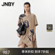 JNBY/江南布衣25春夏新品郁金香連衣裙A型寬松短袖圓領(lǐng)5P3G14440 269/綠卡其 S