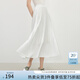 范思藍(lán)恩白色百褶半身裙女2025夏裝新款垂順顯瘦慵懶感松緊腰裙子 白色 M