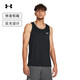 安德瑪（UNDERARMOUR）春夏Launch男子跑步運動(dòng)背心1382585 黑色001 M