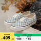 VANS范斯官方 Authentic 44 DX奶藍(lán)棋盤格安納海姆男女帆布鞋低幫 藍(lán)白棋盤格 35