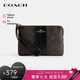 蔻馳（COACH）【品牌直供】女士小號手拿包零錢包手腕包PVC配皮 七夕禮物