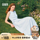森馬（Semir）連衣裙女顯瘦收腰長裙溫柔2025夏季氣質(zhì)木耳邊背心裙107425114060