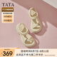 他她（TATA）休閑運動涼鞋女鞋厚底舒適沙灘涼鞋2025夏季新款 米白 37
