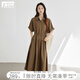 對白萊賽爾短袖襯衫連衣裙女2025夏季新款法式通勤風(fēng)寬松收腰長裙 淺咖色 XL