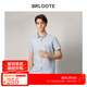 巴魯特（Brloote）短袖襯衫男 棉麻舒適透氣貼袋短襯衣 夏裝 灰色 170/92A