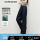 紅袖寬松垂感牛仔褲2025春季新款女裝酷颯氣質(zhì)原色高腰休閑闊腿長褲 深牛仔藍(lán)072 M
