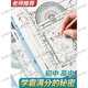 潮走德國(guó)品質(zhì)多功能尺子套裝初高中生專用量角器20cm函數(shù)直尺格尺直角三角尺等腰三角尺透明繪畫 【有公式款】初高中函數(shù)套尺/4件套