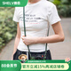 攝侶適用徠卡dlux8手柄保護(hù)套LeicaQ3相機(jī)包D-LUX8半包便攜q3真皮底座包拍立得sofort2真皮套裝飾配件 D-LUX8復(fù)古綠真皮底座+墊肩牛皮肩帶