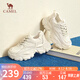 駱駝（CAMEL）老爹鞋女運(yùn)動(dòng)拼接鞋面厚底休閑鞋 L24S283622 杏色（四季款） 37