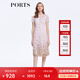 PORTS寶姿女裝夏季甜美通勤海鹽粉網(wǎng)紗刺繡連衣裙LM8D235MLP031 鹽粉色混色 M (6)