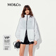 MO&Co.【秦嵐同款】外套2025夏新品UPF50+防曬服收納連帽寬松MBE2COTT04 本白色 S /160