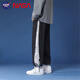NASA BASE休閑褲男春秋夏季新款青少年潮流運動束腳九分褲寬松直筒闊腿褲子 3072黑色  L （建議105-120斤）