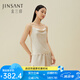 金三塔重磅真絲睡衣女吊帶短褲衣褲套裝家居服情人節(jié)禮物 白玉蘭色 L