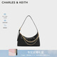 CHARLES&KEITH柔軟拉鏈?zhǔn)今薨檰渭绨赶掳可斩Y物CK2-40782472 Black黑色 S