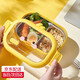 驕鹿小學(xué)生飯盒不銹鋼可愛(ài)卡通保溫飯盒便攜午餐盒水果便當盒分格餐盤(pán)